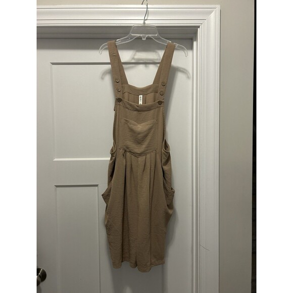 Lady Shorts Overalls Romper Sleeveless Jumpsuit Casual Loose Summer SZ Large - Picture 1 of 5